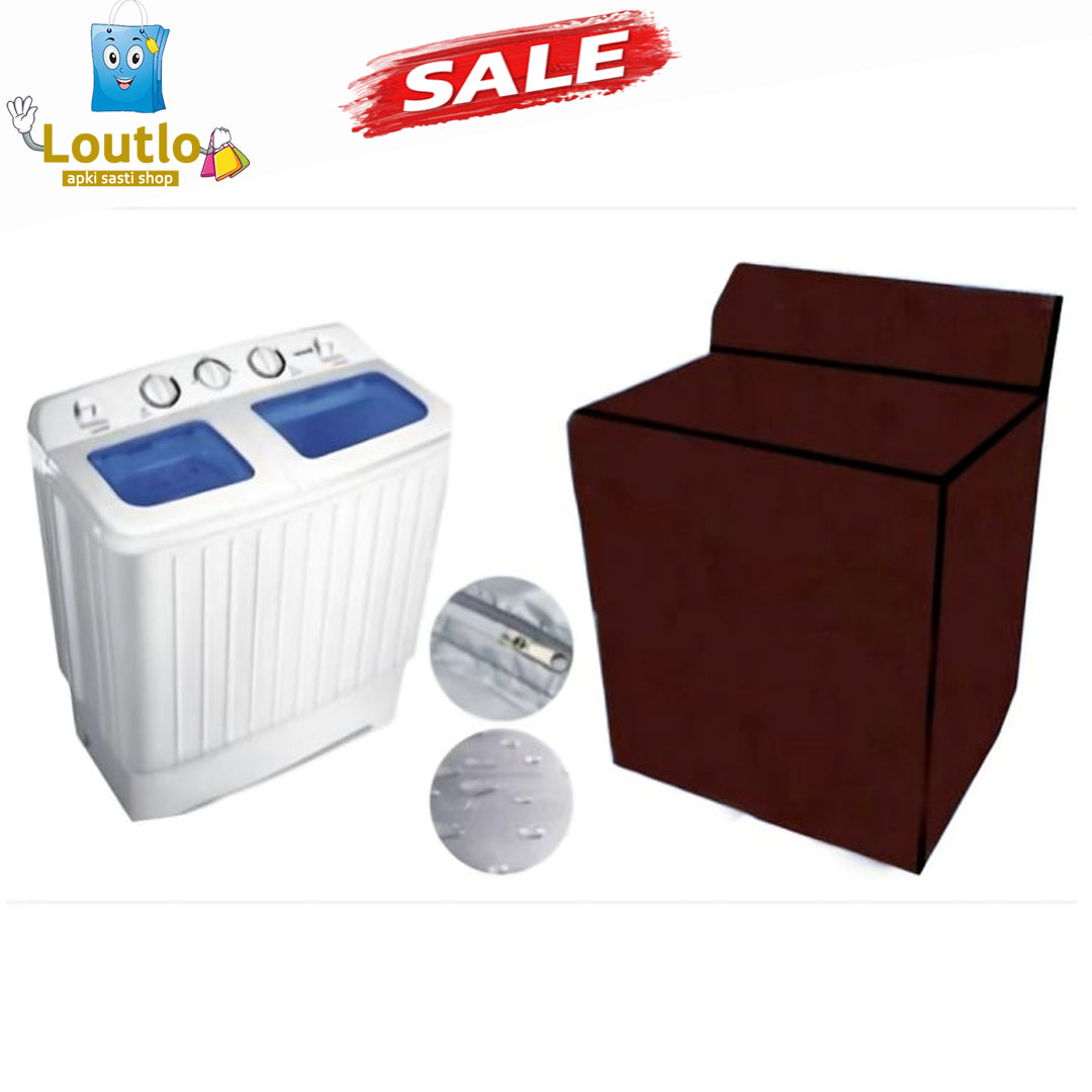 Twin Tub Washing Machine Waterproof Cover - Maroon