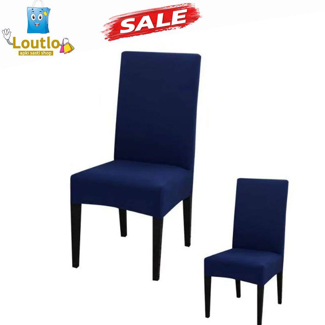 Dining Chair Covers – Cotton Jersey – NAVY BLUE
