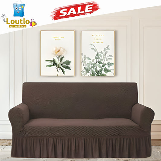 Turkish Style Sofa Cover - Brown