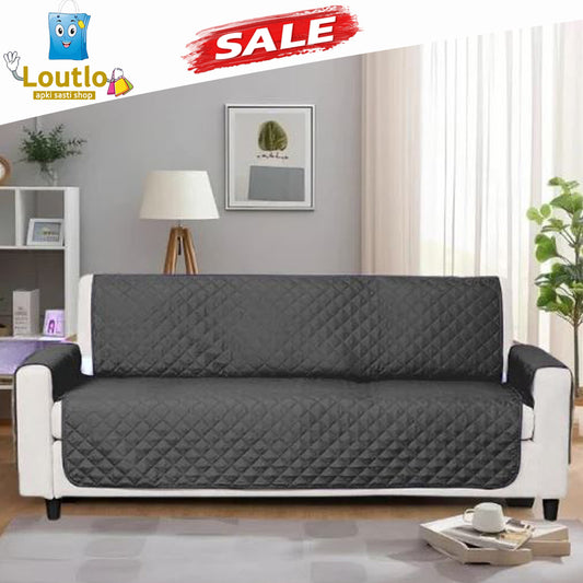 Quilted Sofa Cover - Grey