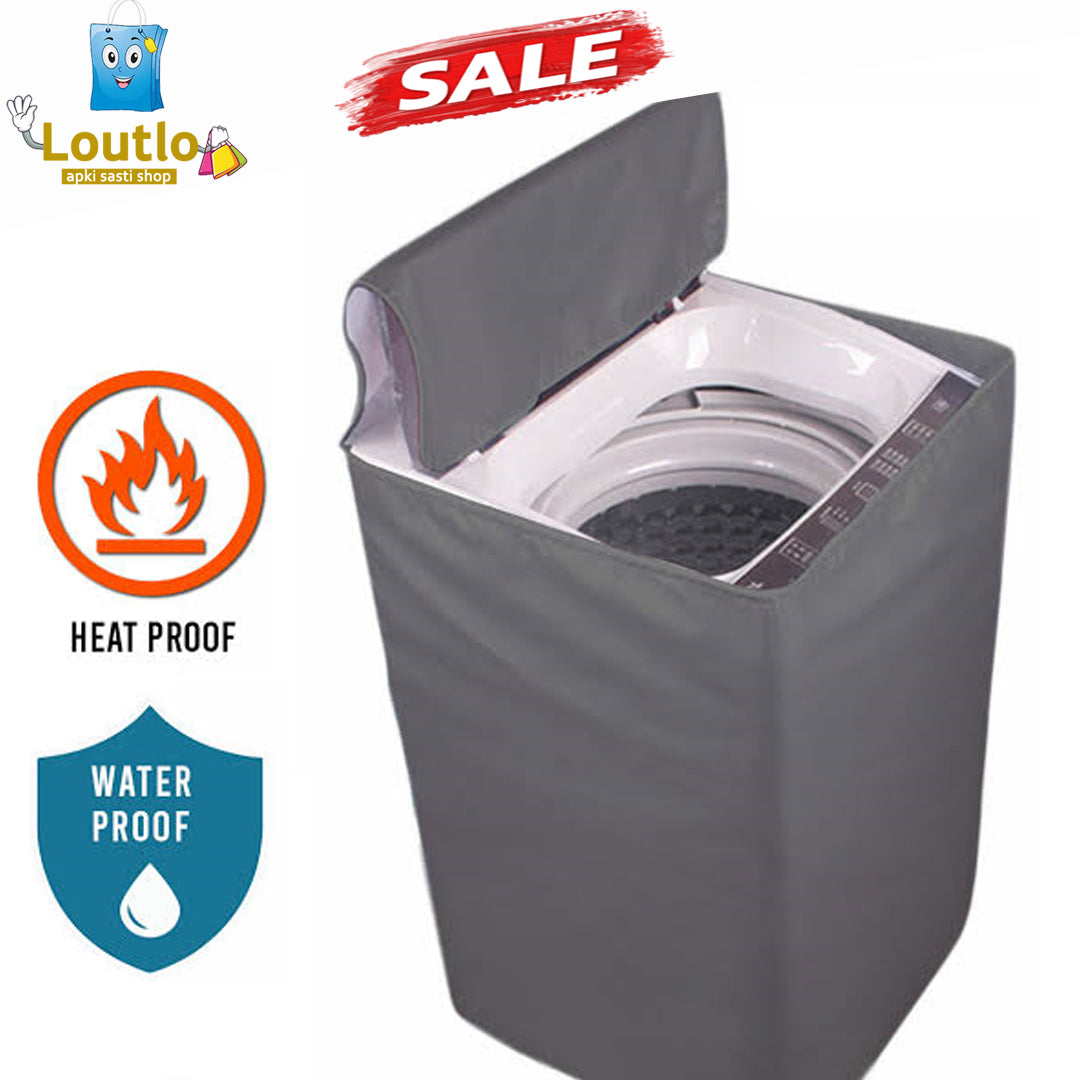 Single Tub Washing Machine Waterproof Cover - Grey